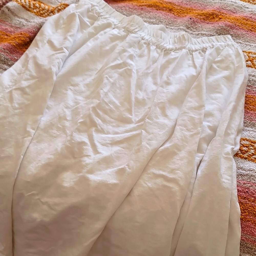 Midi White Skirt
